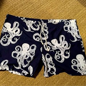 Lilly Pulitzer Mens Stuff Mens Bathing suit “Touchy Feely” Octopus Print Size L